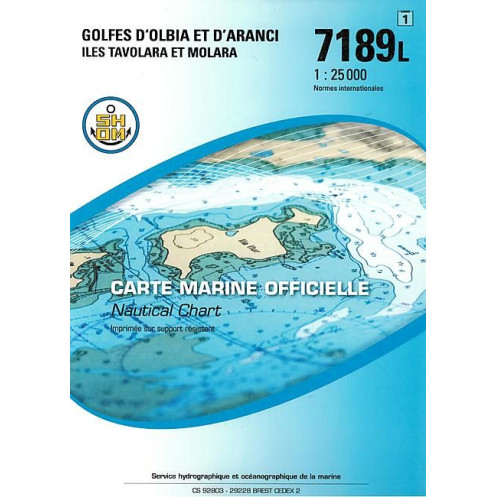 Shom L - 7189L - Golfes d'Olbia et d'Aranci - Iles Tavolara et Molara