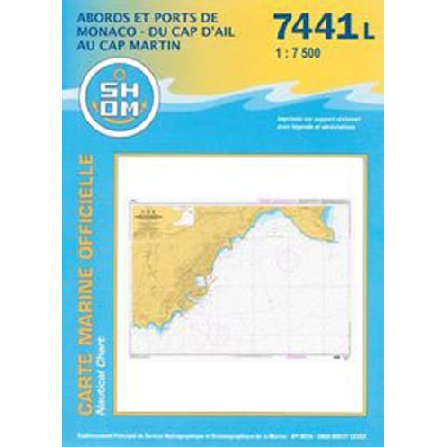Shom L - 7441L - Abords et Ports de Monaco - Du Cap d'Ail au Cap Martin