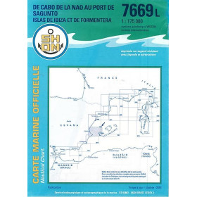 Shom L - 7669L - De Cabo de la Nao au port de Sagunto - Isla de Ibiza et Isla de Formentera
