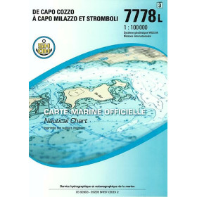 Shom L - 7778L - De Capo Cozzo à Capo Milazzo et Stromboli