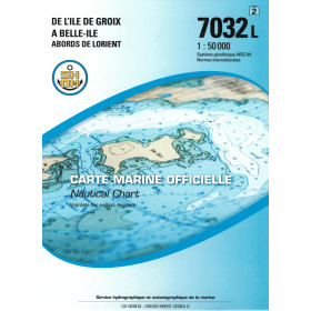 Shom L - 7032L - De l'île de Groix à Belle-Ile - Abords de Lorient