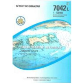 Shom L - 7042L - INT 3150 - (fac-similé de la carte ES 105) - Détroit de Gibraltar - De Cabo Roche à Punta de la Chul