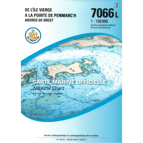 Shom L - 7066L - De l'île Vierge à la Pointe de Penmarc'h - Abords de Brest
