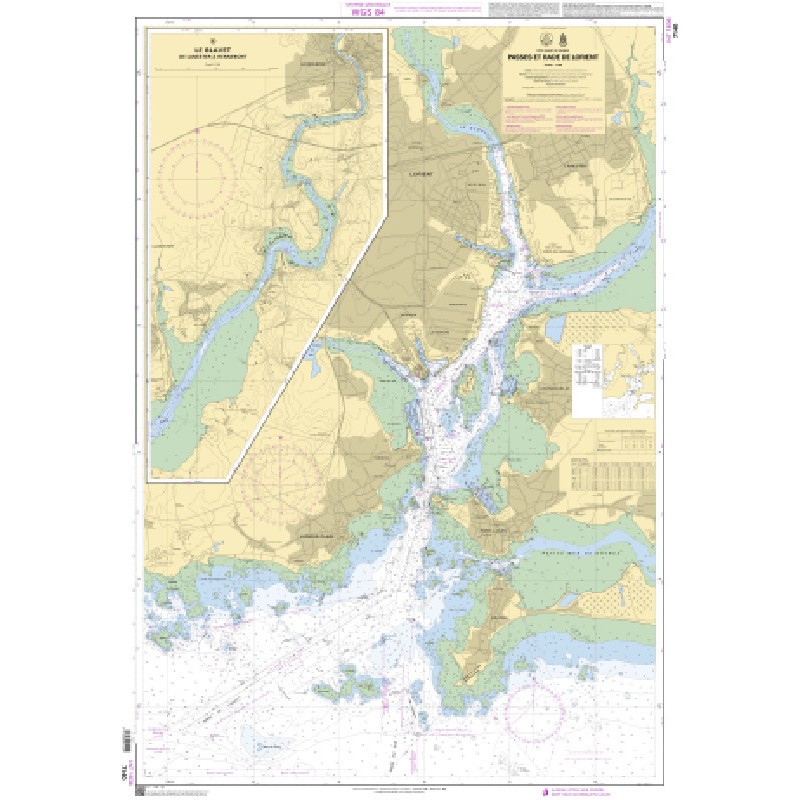 Shom C - 7140 - Passes et Rade de Lorient