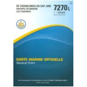 Shom L - 7270L - carte marine - De Casablanca (Dâr el Beïda) au Cap Jubi - Archipel de Madère (Arquipelago da Madeira) et Iles C
