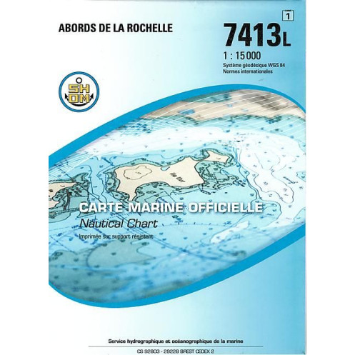 Shom L - 7413L - Abords de La Rochelle