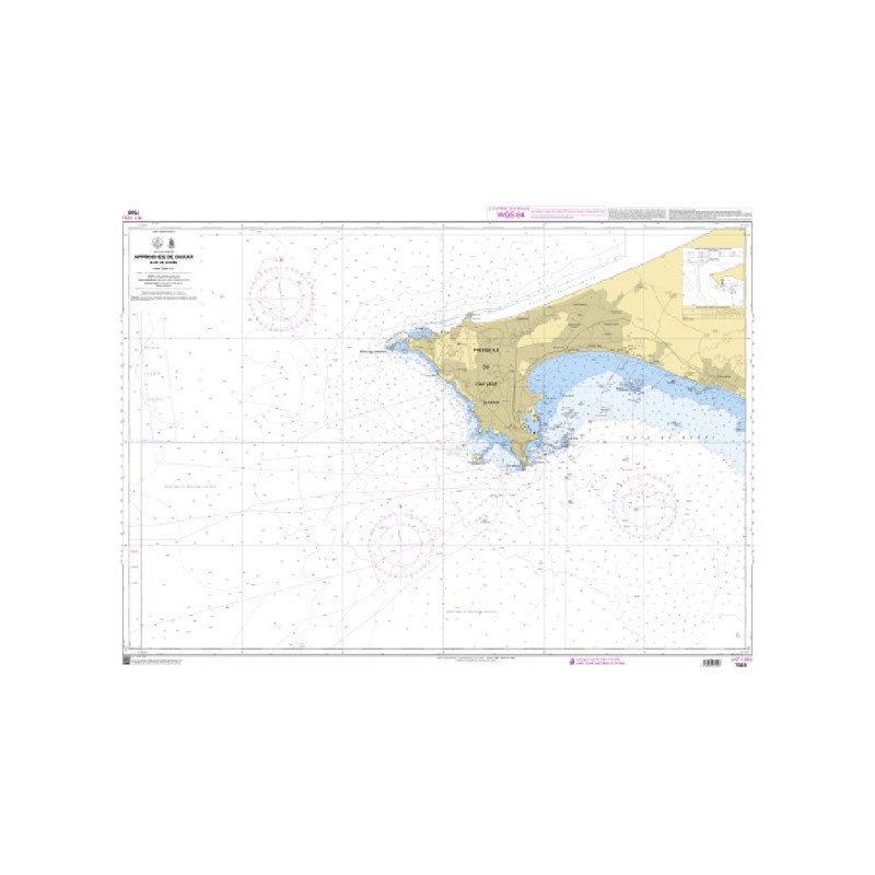 Shom C - 7569 - Approches de Dakar - Baie de Gorée