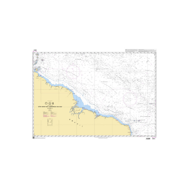 Shom C - 6814 - Côte Nord-Est d'Amérique du Sud