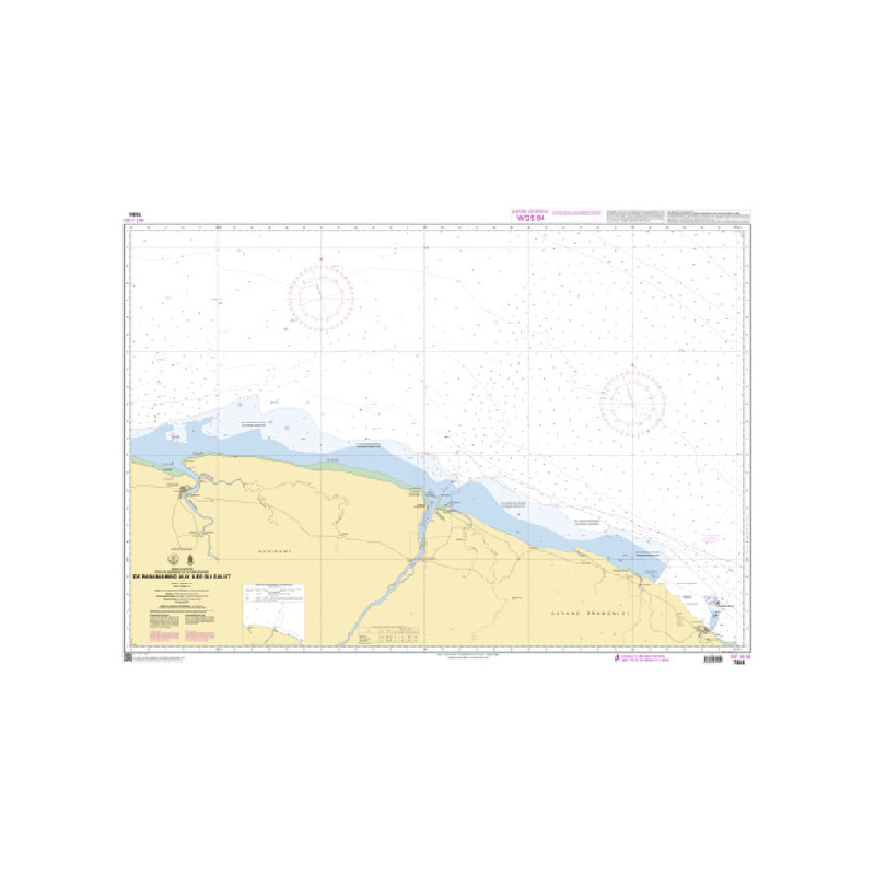 Shom C - 7484 - De Paramaribo aux Iles du Salut