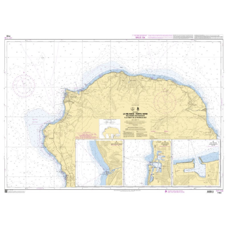 Shom C - 7183C - carte marine - La Réunion - Partie Nord - De la Pointe des Châteaux à la Pointe de la Rivière du Mât