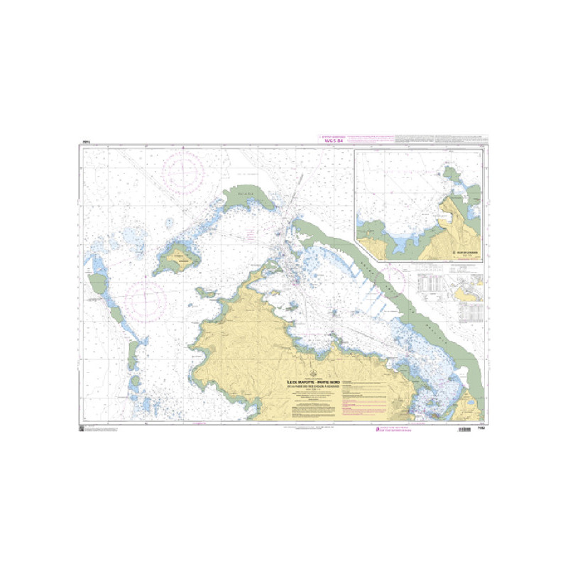 Shom C - 7492 - Île de Mayotte - Partie Nord - De la Passe des Îles Choazil à Dzaoudzi