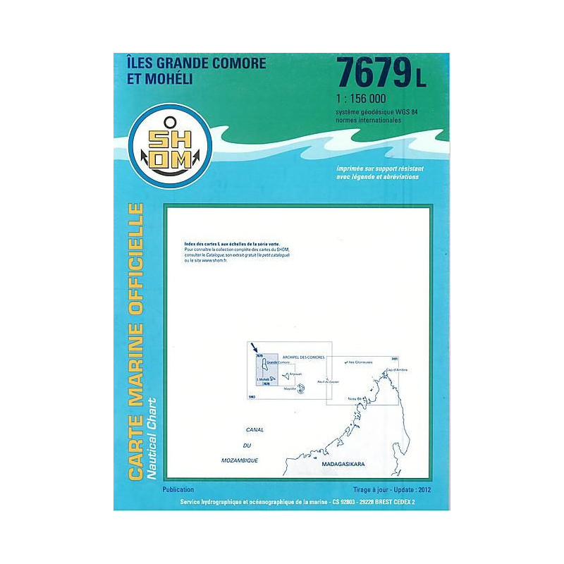 Shom L - 7679L - Îles Grande Comore et Mohéli