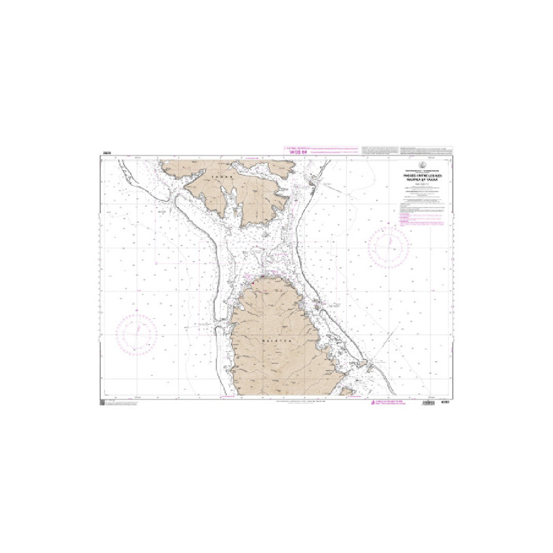 Shom C - 6282 - Passes entre les îles Raiatea et Tahaa
