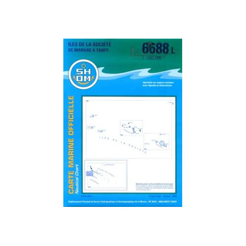 Shom L - 6688L - Iles de la Société, de Manuae à Tahiti Shom L - 6688L - Iles de la Société, de Manuae à Tahiti