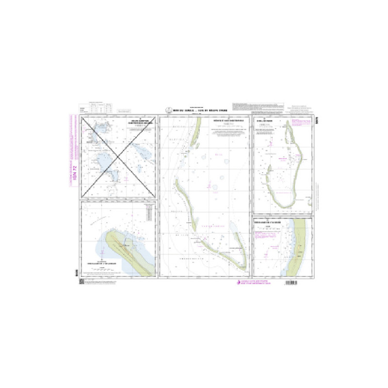 Shom C - 5978 - Mer du Corai - Iles et récifs épars