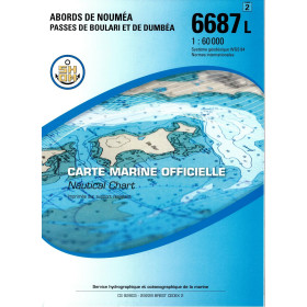 Shom L - 6687L - INT 6883 - Abords de Nouméa - Passes de Boulari et de Dumbéa