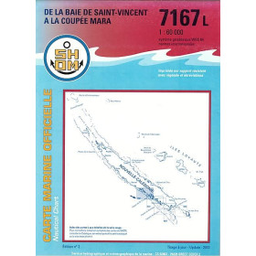 Shom L - 7167L - De la Baie de Saint-Vincent à la Coupée Mara