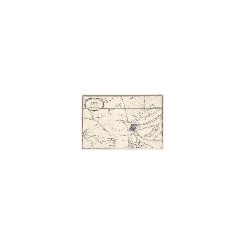 Reproduction carte marine ancienne - 0063-WN - St-Malo et environs - Partie de la coste de Bretagne depuis Cancale jusqu?au Cap