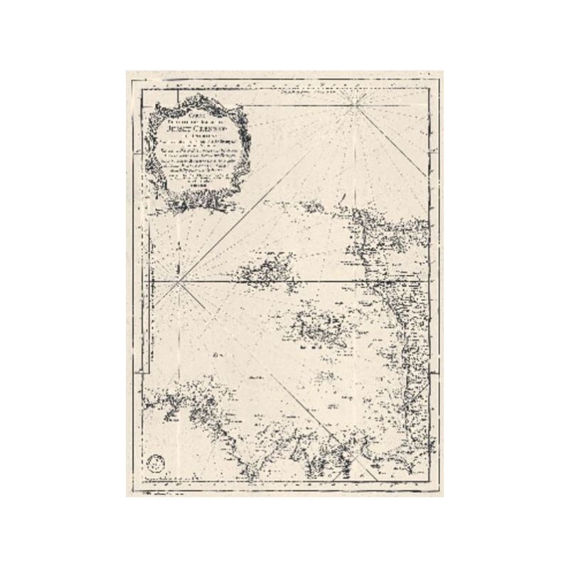 Carte marine ancienne - 0070-WN - Carte réduite des Isles de Jersey Grenesey et d’Aurigny (1757)