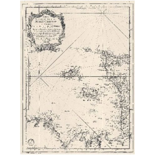 Shom - 0070-WN - Carte réduite des Isles de Jersey Grenesey et d'Aurigny (1757) - 65 x 50 cm