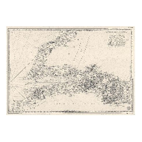 Reproduction carte marine ancienne - 0074-WN - Côtes de France : département de la Seine inférieure, depuis Fécamp jusqu?à Dives