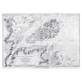 Carte marine ancienne - 0078-WN - Plan de l’île Bréhat et de ses environs (1838) - 119 x 84 cm