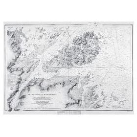 Reproduction carte marine ancienne - 0078-WN - Plan de l'île Bréhat et de ses environs (1838) - 119 x 84 cm