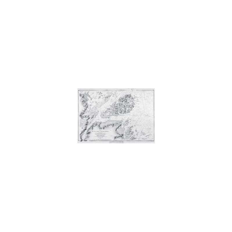 Reproduction carte marine ancienne - 0078-WN - Plan de l'île Bréhat et de ses environs (1838) - 119 x 84 cm