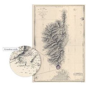 Reproduction carte marine ancienne - 0065-WN - Carte générale de l'île de Corse (1831) - 91 x 64 cm