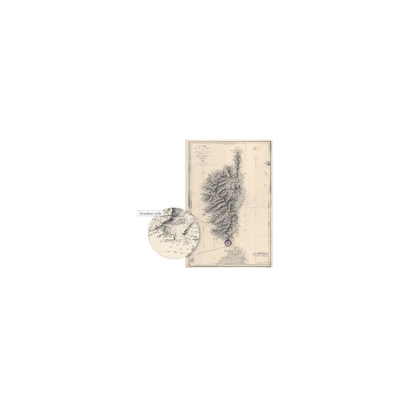 Reproduction carte marine ancienne - 0065-WN - Carte générale de l'île de Corse (1831) - 91 x 64 cm
