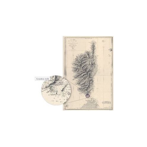 Reproduction carte marine ancienne - 0065-WN - Carte générale de l'île de Corse (1831) - 91 x 64 cm
