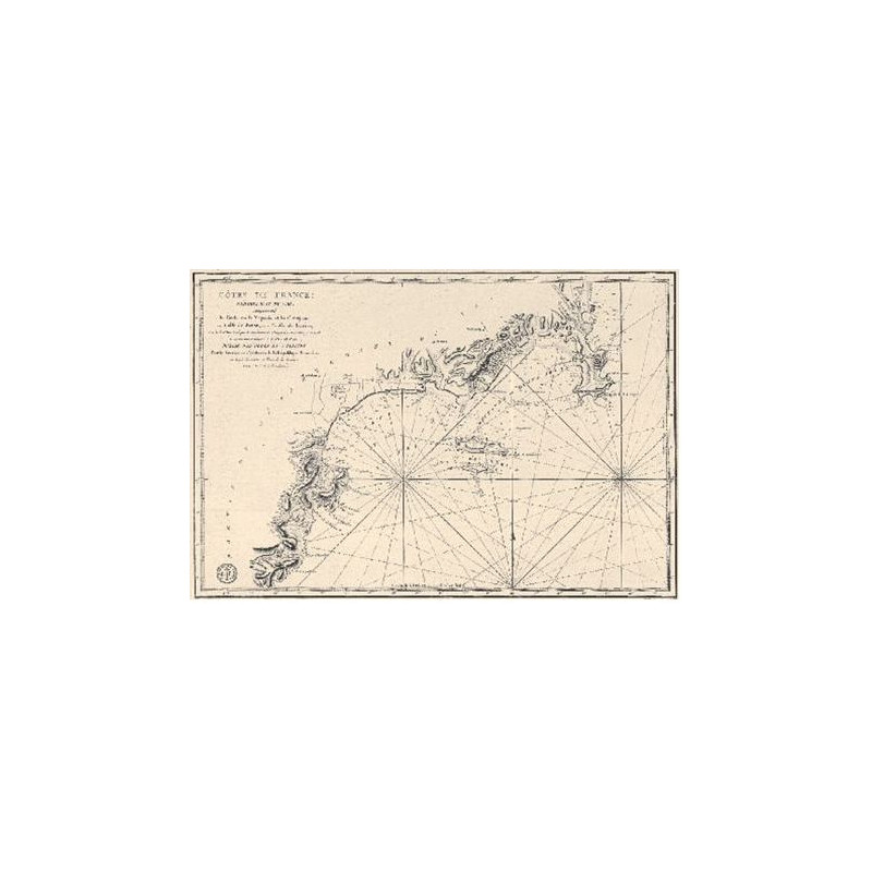 Carte marine ancienne - 0067-WN - Côtes de France : département du Var, comprenant le Golfe de la Napoule et le Gourjean ou Golf