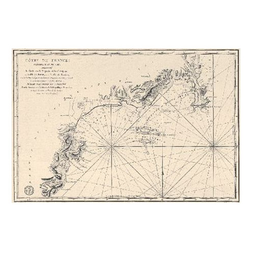 Reproduction carte marine ancienne - 0067-WN - Côtes de France : département du Var, comprenant le Golfe de la Napoule et le Gou