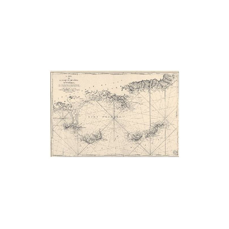 Carte marine ancienne - 0068-WN - Carte de la rade et des îles d’Hyères (1792)