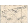 Reproduction carte marine ancienne - 0068-WN - Carte de la rade et des îles d?Hyères (1792) - taille 65 x 50 cm