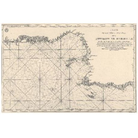 Reproduction carte marine ancienne - 0077-WN - Carte de la côte et des îles des environs de Marseille (1792) - 65 x 50 cm