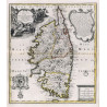 Reproduction carte marine ancienne de la Corse en 1749