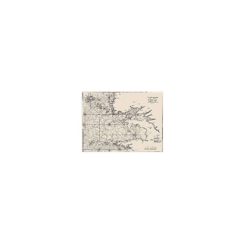 Reproduction carte marine ancienne - 0061-WN - 5e carte particulière des costes de Bretagne contenant les environs de la Rade de