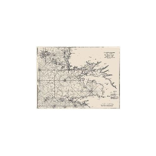 Reproduction carte marine ancienne - 0061-WN - 5e carte particulière des costes de Bretagne contenant les environs de la Rade de