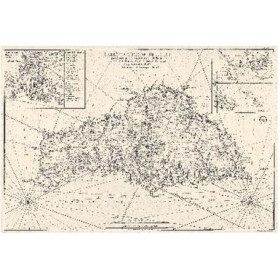 Reproduction carte marine ancienne - 0071-WN - Carte de l'Isle de Belle-Isle (1761) - 65 x 50 cm