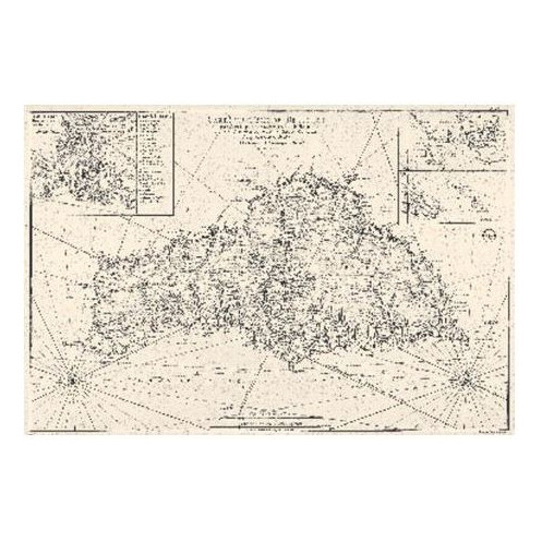 Reproduction carte marine ancienne - 0071-WN - Carte de l'Isle de Belle-Isle (1761) - 65 x 50 cm