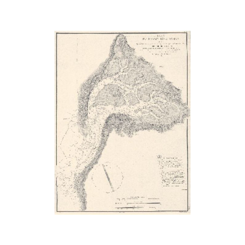 Reproduction carte marine ancienne - 0075-WN - Plan du Bassin d'Arcachon (1817) - 65 x 50 cm