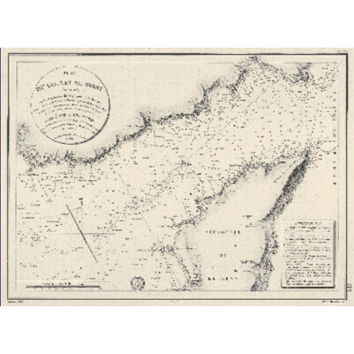 Reproduction carte marine ancienne - 0062-WN - Plan du goulet de Brest (1816) - 65 x 50 cm