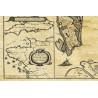 Reproduction of old nautical chart of the Isle of Oléron in 1627