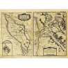 Reproduction carte marine ancienne de l'île d'Oléron en 1650