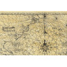 Reproduction carte marine ancienne de l'Atlantique Nord en 1550