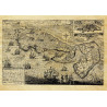 Reproduction of old nautical chart of The Isle of Ré in 1684