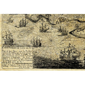 Carte marine ancienne de l'Île de Ré en 1684