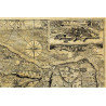 Reproduction carte marine ancienne de l'île de Ré en 1684
