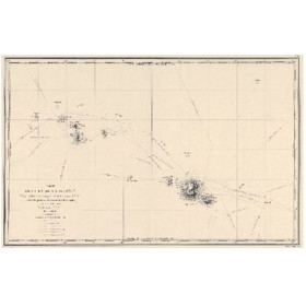 Shom - 0066-WN - Carte des îles de la Société (1823) - 91 x 64 cm
